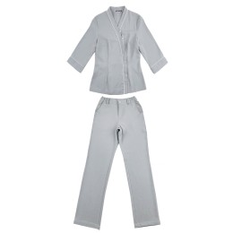 Online Order Mid Sleeve Nurse Suit Personal Design V-Neck Vertical Hem Beautician Workwear SKU056 Online Order Mid Sleeve Nurse Suit Personal Design V-Neck Vertical Hem Beautician Workwear SKU056